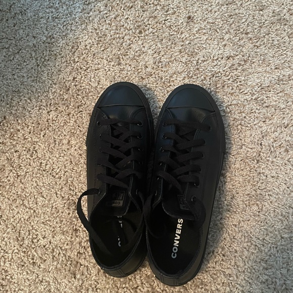 NWOB- Converse all stars new leather low cut/ profile sneakers size 7.5 - Picture 12 of 13